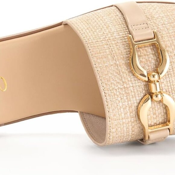 Women's Flat Sandals Leather Open Toe Square Toe Slip On Summer Comfort - Picture 3 of 7